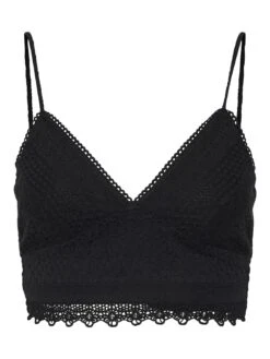 Vero Moda Vmhoney Lace V-Neck Cropped Top- Top - Black -Vero Moda Winkel 64c2252fb5394f4fbd2b0e504f3599ba