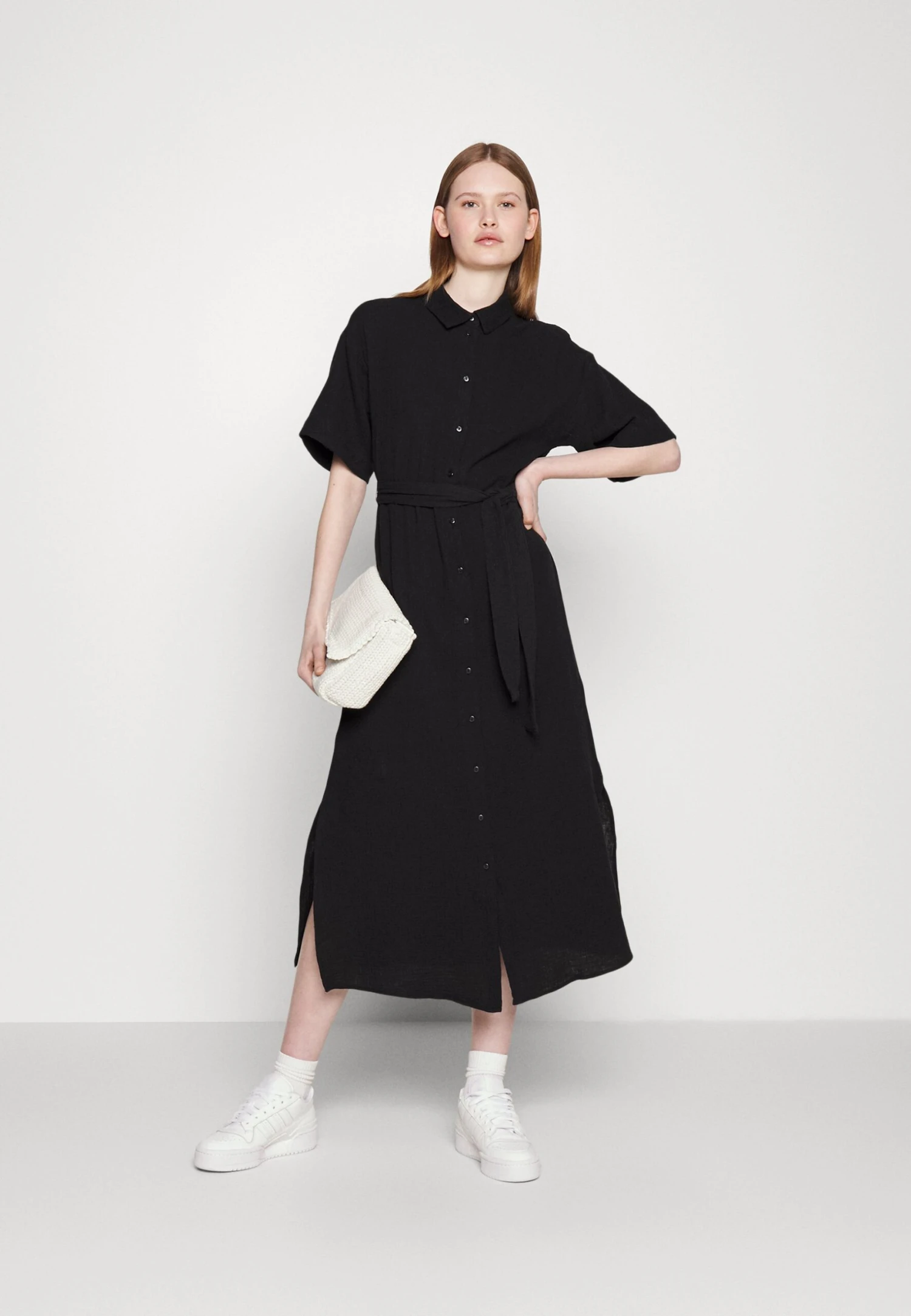 Vero Moda Vmnatali Nia 2/4 CalfWvn - Blousejurk - Black 4 Vero Moda Vmnatali Nia 2/4 CalfWvn - Blousejurk - Black - Afbeelding 2