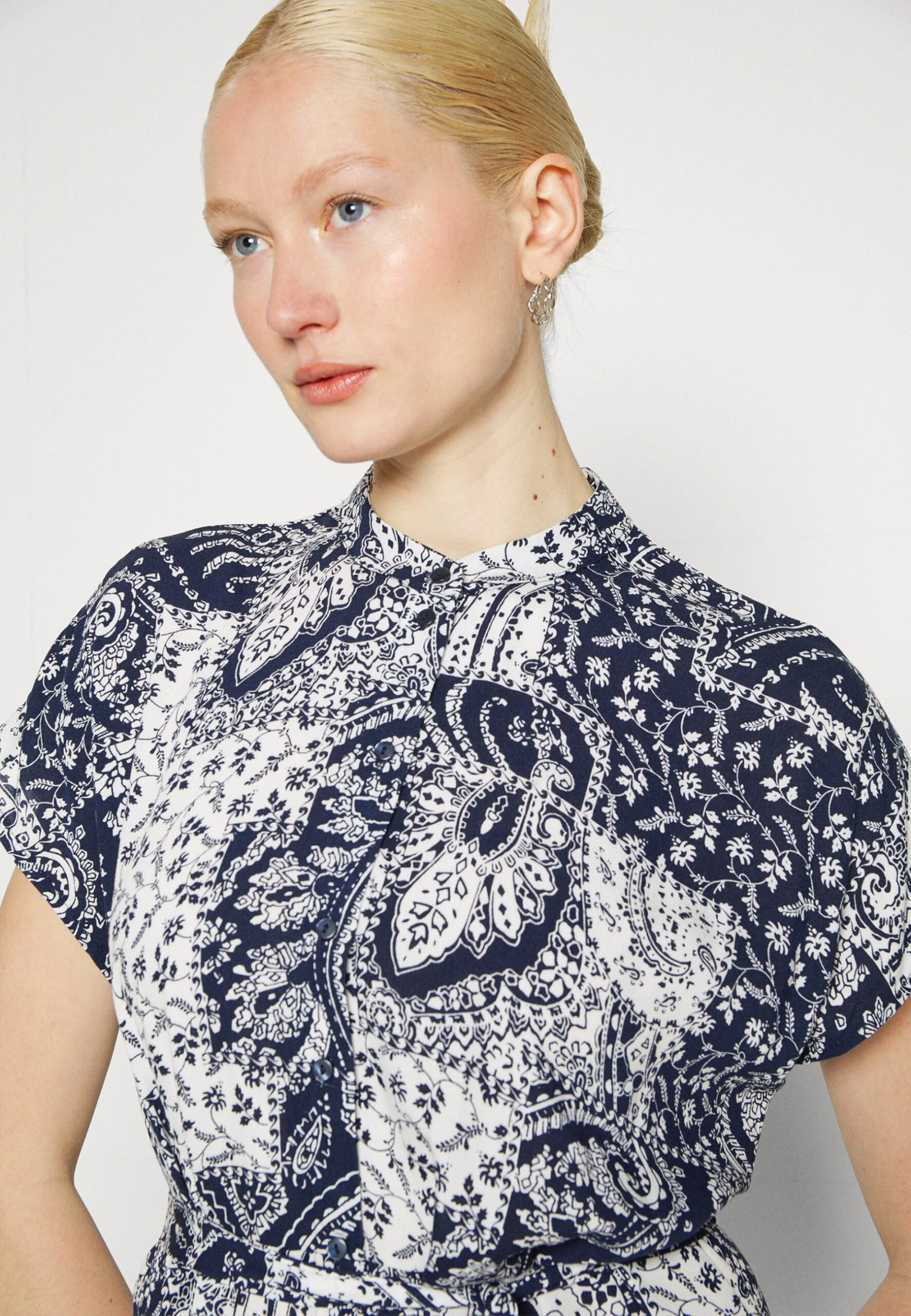 Vero Moda Tall Vmebba Calf Shirt Dress - Jurk - Navy Blazer/Ebba 7 Vero Moda Tall Vmebba Calf Shirt Dress - Jurk - Navy Blazer/Ebba - Afbeelding 5