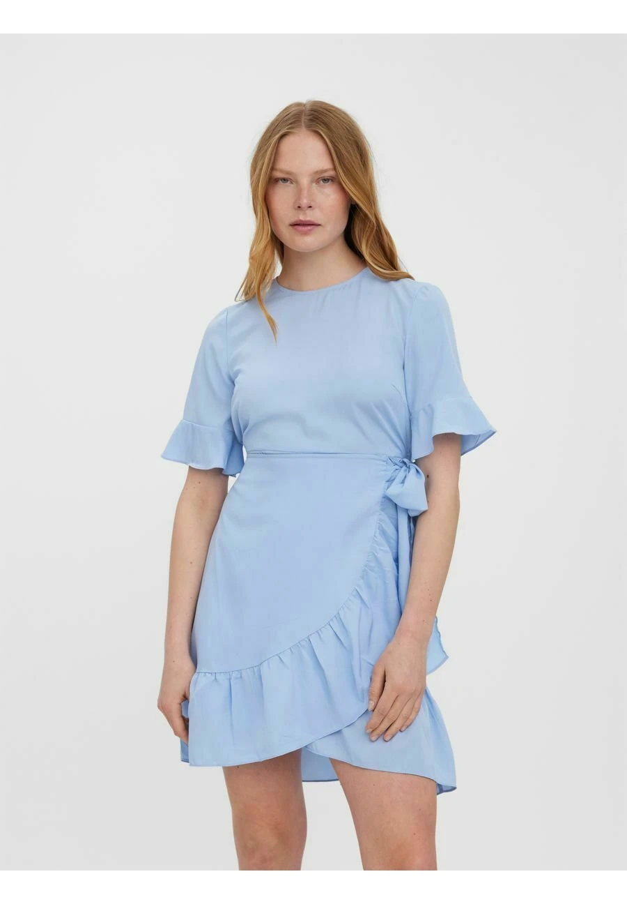 Vero Moda Rundhals - Jurk - Blue Bell 3 Vero Moda Rundhals - Jurk - Blue Bell