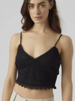 Vero Moda Vmhoney Lace V-Neck Cropped Top- Top - Black -Vero Moda Winkel 6ddb4650aa3f4ceabb3a648170320892