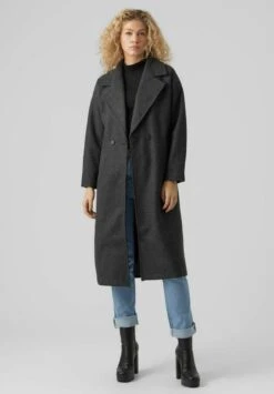 Vero Moda Mantel - Dark Grey Melange