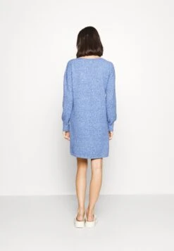 Vero Moda Tall Vmdoffy - Gebreide Jurk - Beaucoup Blue/W. Melange