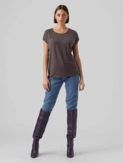Vero Moda Vmava Plain Ss Gajrs Noos - T-Shirt Basic - Asphalt -Vero Moda Winkel 6fa01b67646b4b82bee1ea07bb7c6c51