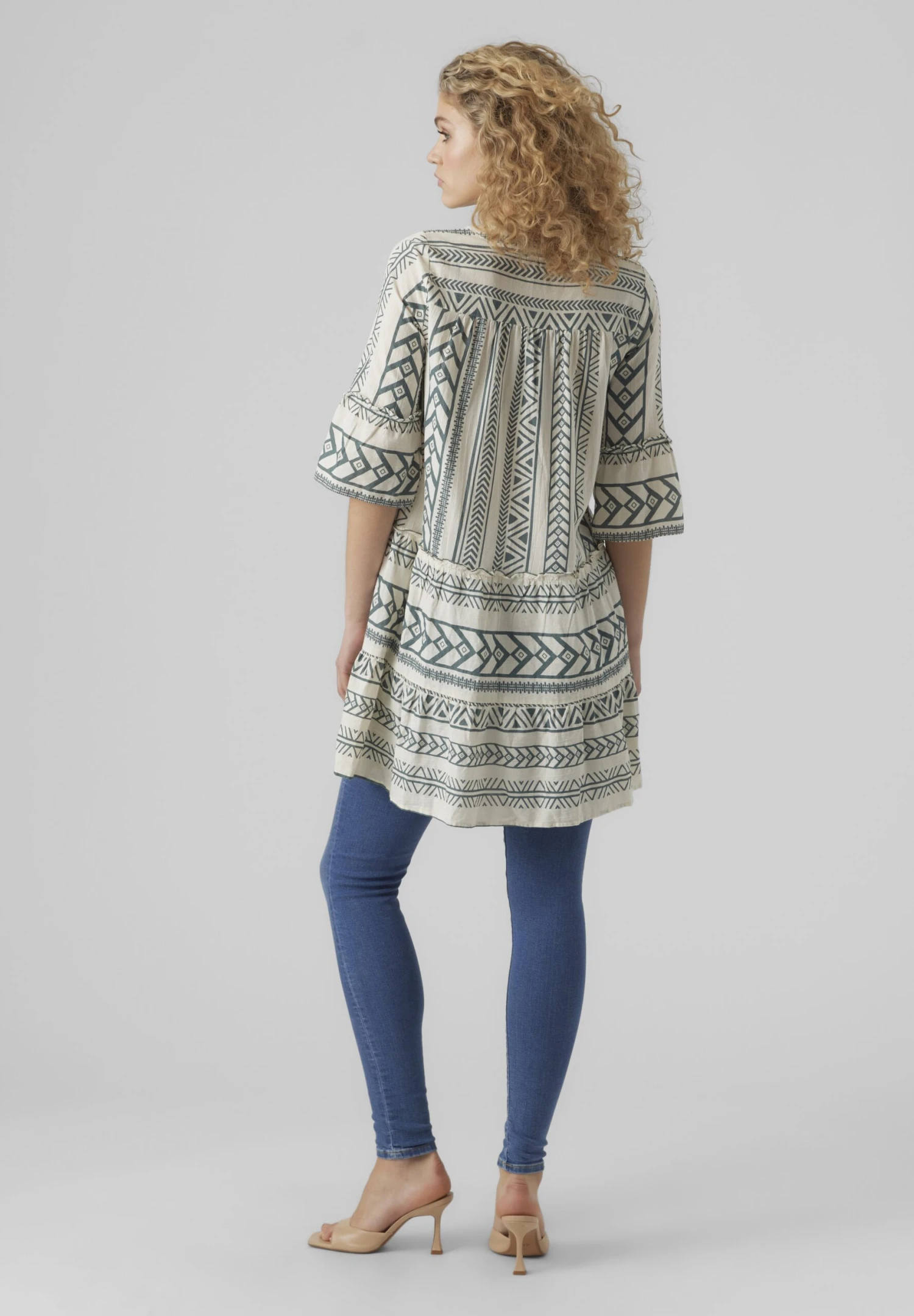 Vero Moda Vmdicthe - Jurk - Mottled Light Grey 5 Vero Moda Vmdicthe - Jurk - Mottled Light Grey - Afbeelding 3