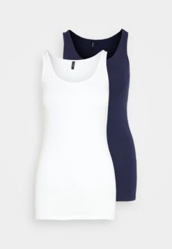 Vero Moda Vmmaxi My Soft Long Tank 2 Pack - Top - Navy Blazer/Bright White -Vero Moda Winkel 74bacab3348a47908fb2ef9876d89de7