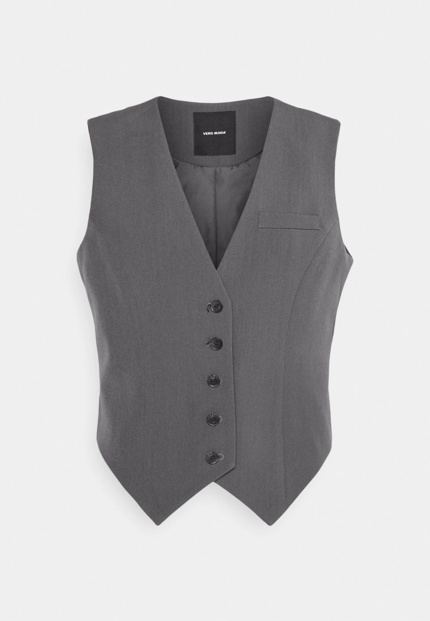 Vero Moda Tall Vmtroian Tailored Vest - Bodywarmer - Grey 8 Vero Moda Tall Vmtroian Tailored Vest - Bodywarmer - Grey - Afbeelding 6