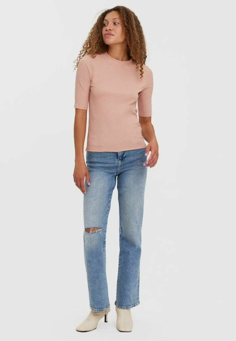 Vero Moda High Neck - T-Shirt Print - Misty Rose 4 Vero Moda High Neck - T-Shirt Print - Misty Rose - Afbeelding 2