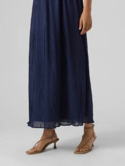 Vero Moda Vmmia Sl Plisse Wvn - Maxi-Jurk - Navy
