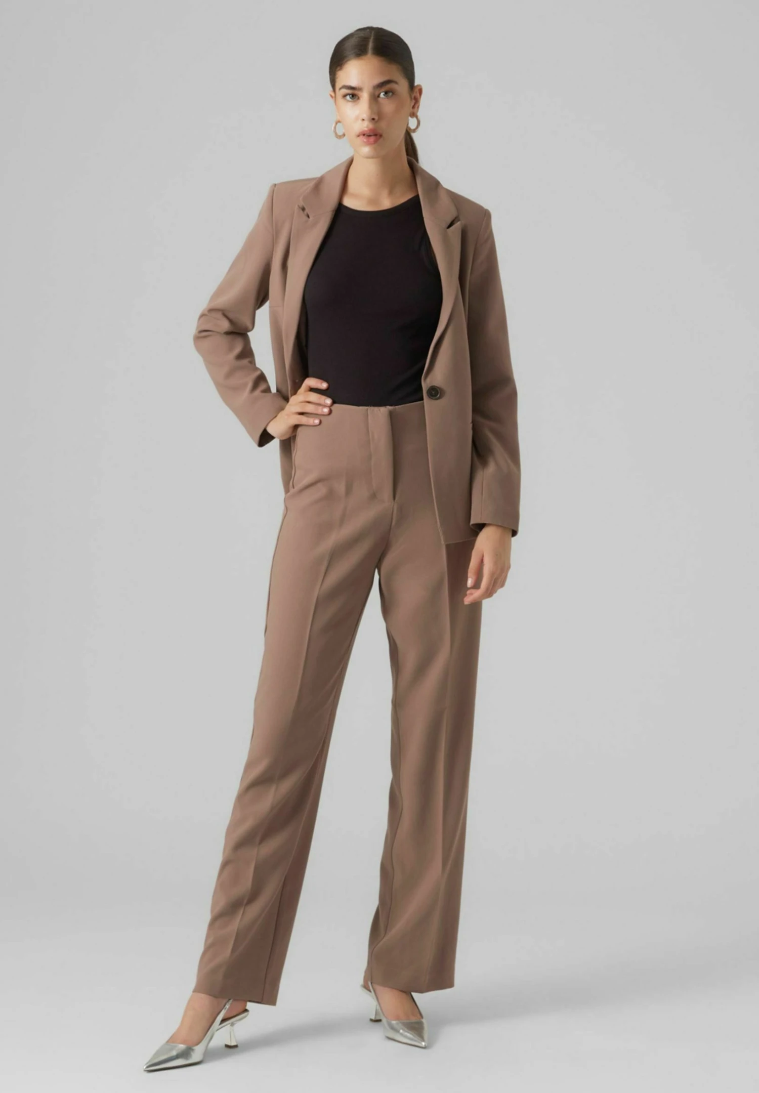 Vero Moda Sandy Hr Straight Noos - Broek - Brown Lentil 4 Vero Moda Sandy Hr Straight Noos - Broek - Brown Lentil - Afbeelding 2