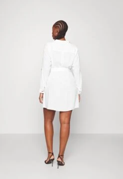 Vero Moda Curve Vmbumpy Shirt Dress - Jurk - Snow White -Vero Moda Winkel 855768add90440bf85852d7d4094a0e3