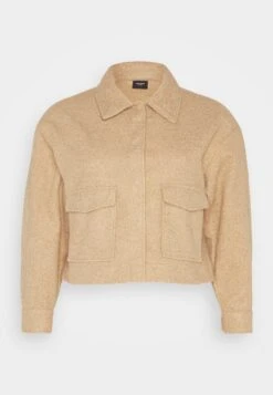 Vero Moda Curve Vmmegan Short Jacket - Lichte Jas - Tigers Eye/Melange -Vero Moda Winkel 88e124641ac946faa7f475d719bb872b