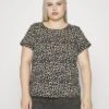Vero Moda Curve Vmceasy- T-Shirt Basic - Oatmeal/Linea Leo -Vero Moda Winkel 893c1077c2314783a9844ded639b39a3