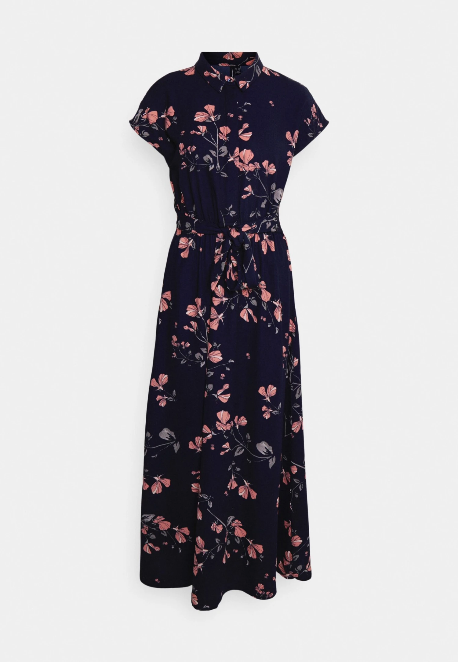 Vero Moda Tall Vmnewhallie Long Tie Dress- Blousejurk - Night Sky 6 Vero Moda Tall Vmnewhallie Long Tie Dress- Blousejurk - Night Sky - Afbeelding 4