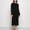 Vero Moda Tall Vmlefile Boatneck Calf Dress- Jurk - Black -Vero Moda Winkel 8e19cec97c144dfb872be940a8863c45