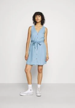 Vero Moda Vmviviana Short Dress - Spijkerjurk - Light Blue Denim