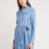 Vero Moda Vmmia Ls Regular Shirt Dress Ga - Spijkerjurk - Light Blue Denim