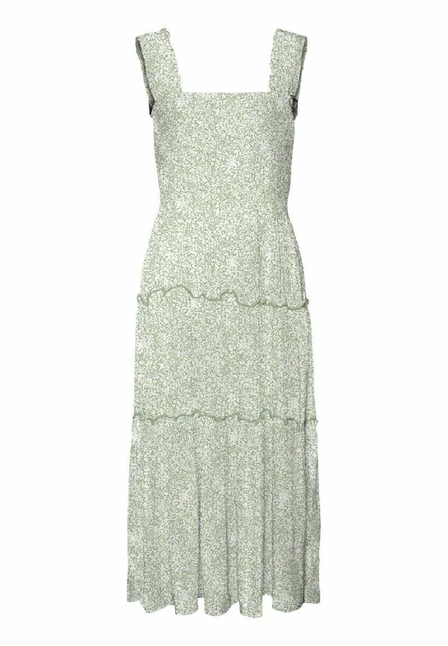 Vero Moda Menny Sl Smock Calf Wvn Ga - Jurk - Reseda 7 Vero Moda Menny Sl Smock Calf Wvn Ga - Jurk - Reseda - Afbeelding 5