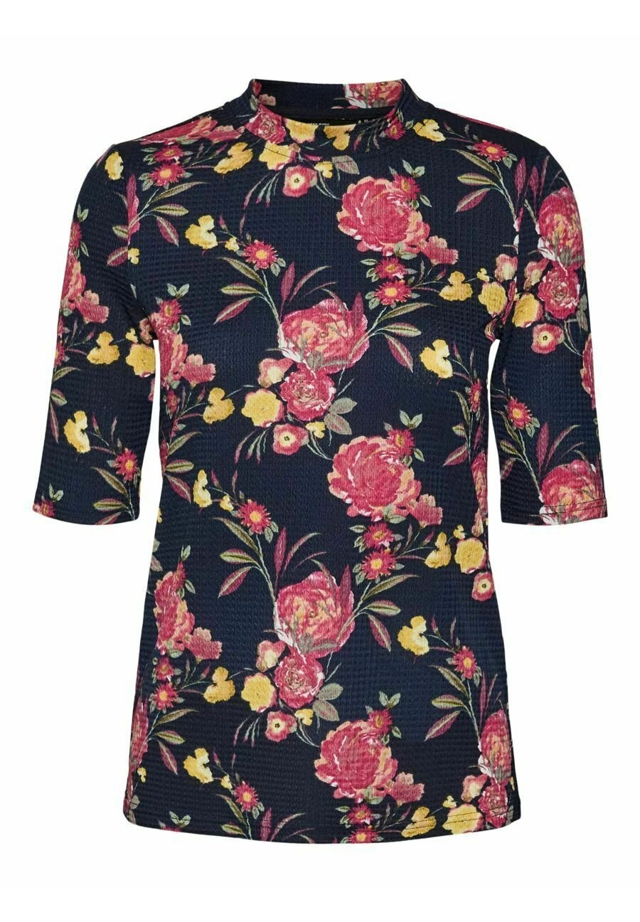 Vero Moda High Neck - T-Shirt Print - Navy Blazer 7 Vero Moda High Neck - T-Shirt Print - Navy Blazer - Afbeelding 5