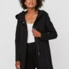 Vero Moda Dona Ls Ga Noos - Halflange Jas - Black -Vero Moda Winkel 99157e19665547f6aa2c753c386ea014