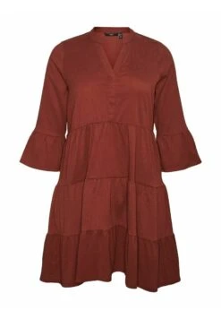Vero Moda Curve Jurk - Marsala -Vero Moda Winkel 9ca3123029034060bda447e76d92cab9