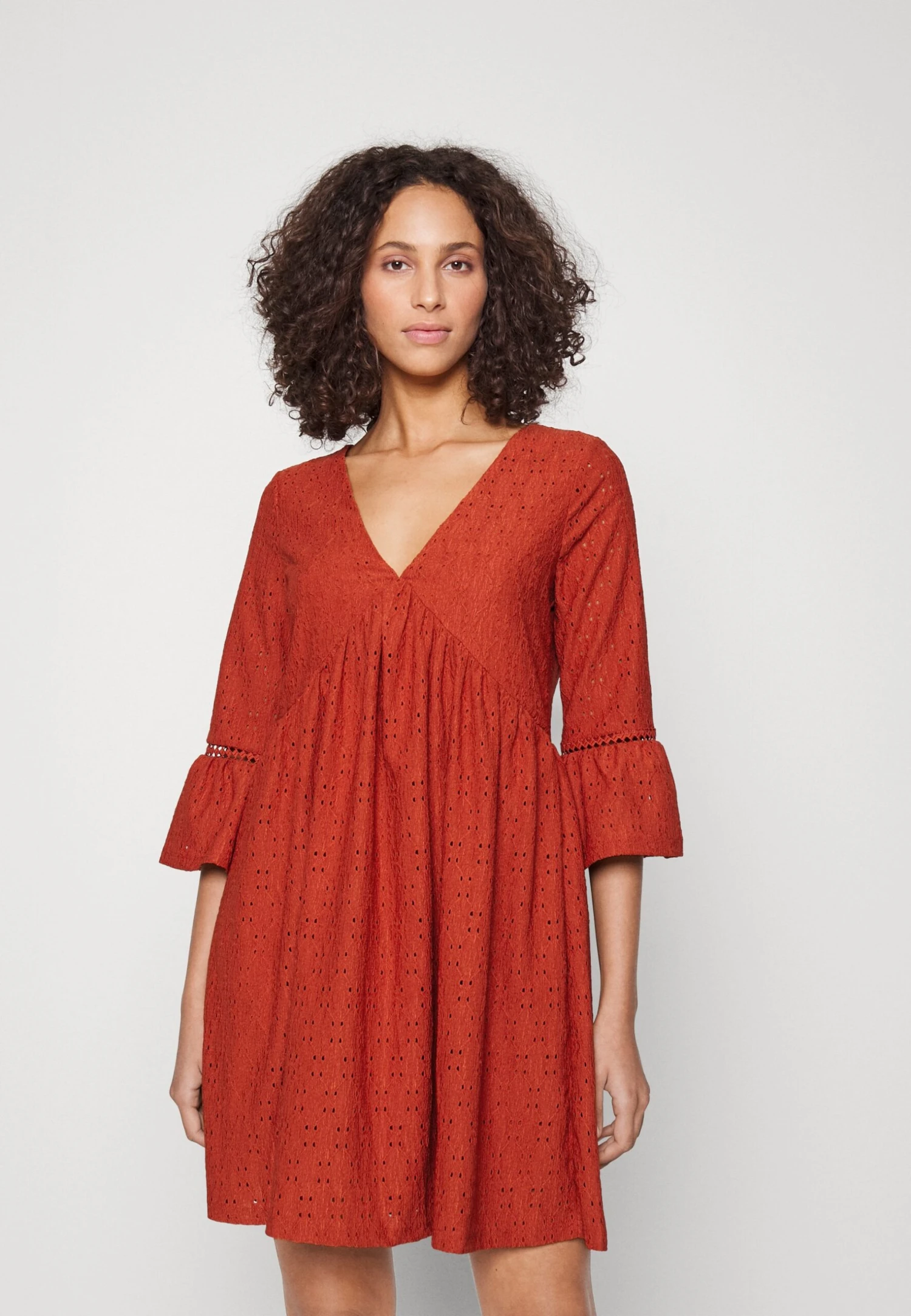 Vero Moda Tall Vmmarcy Short Dress- Jurk - Barn Red 3 Vero Moda Tall Vmmarcy Short Dress- Jurk - Barn Red