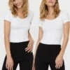 Vero Moda 2 Pack - T-Shirt Basic - Bright White 2 1 Vero Moda 2 Pack - T-Shirt Basic - Bright White 2 -Vero Moda Winkel a3f2810bb6e448cb9d8676ea7caa7503