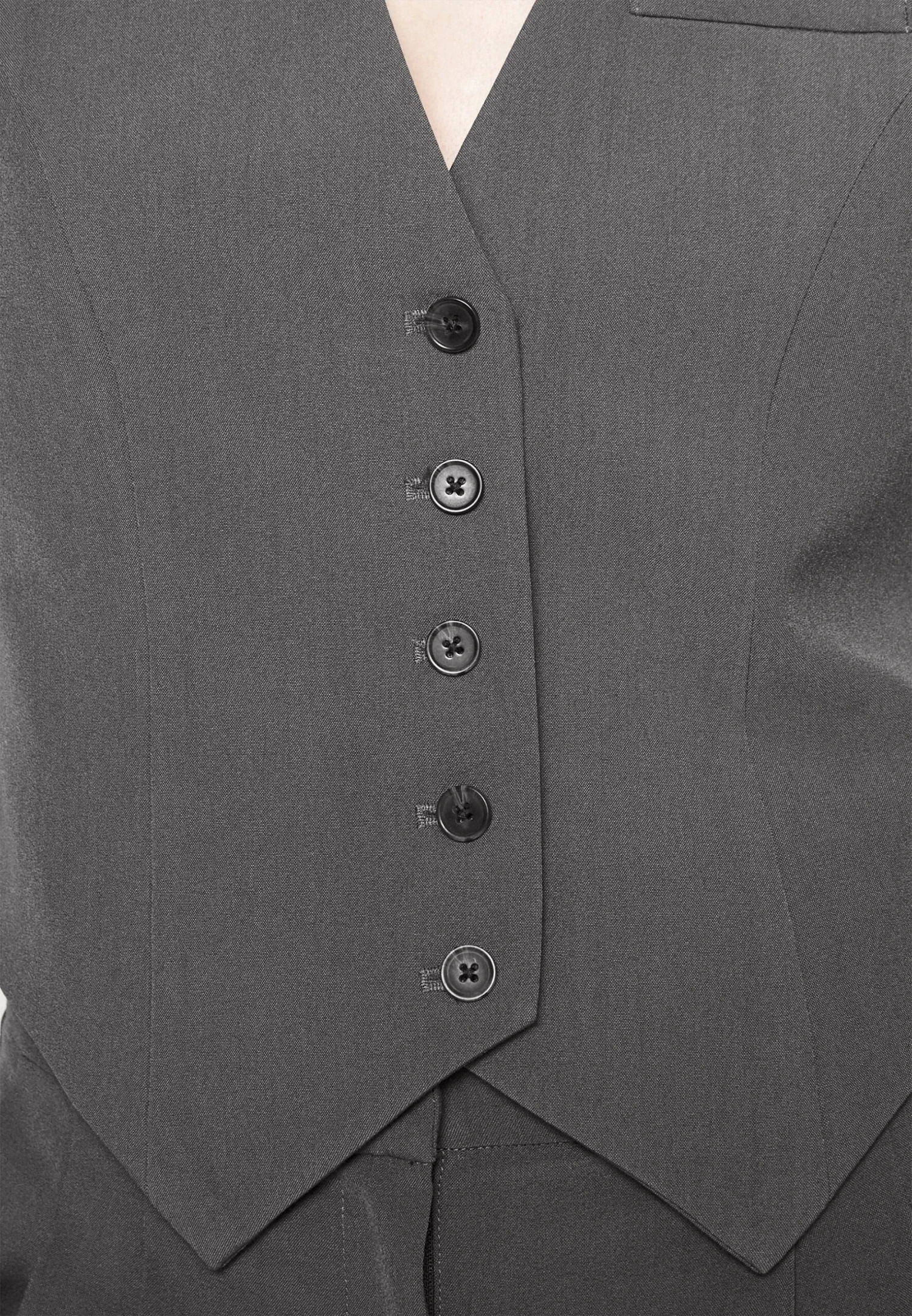 Vero Moda Tall Vmtroian Tailored Vest - Bodywarmer - Grey 9 Vero Moda Tall Vmtroian Tailored Vest - Bodywarmer - Grey - Afbeelding 7