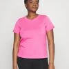 Vero Moda Curve Vmpaula - T-Shirt Basic - Shocking Pink