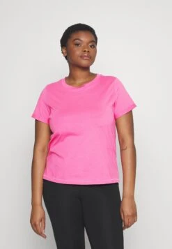 Vero Moda Curve Vmpaula - T-Shirt Basic - Shocking Pink