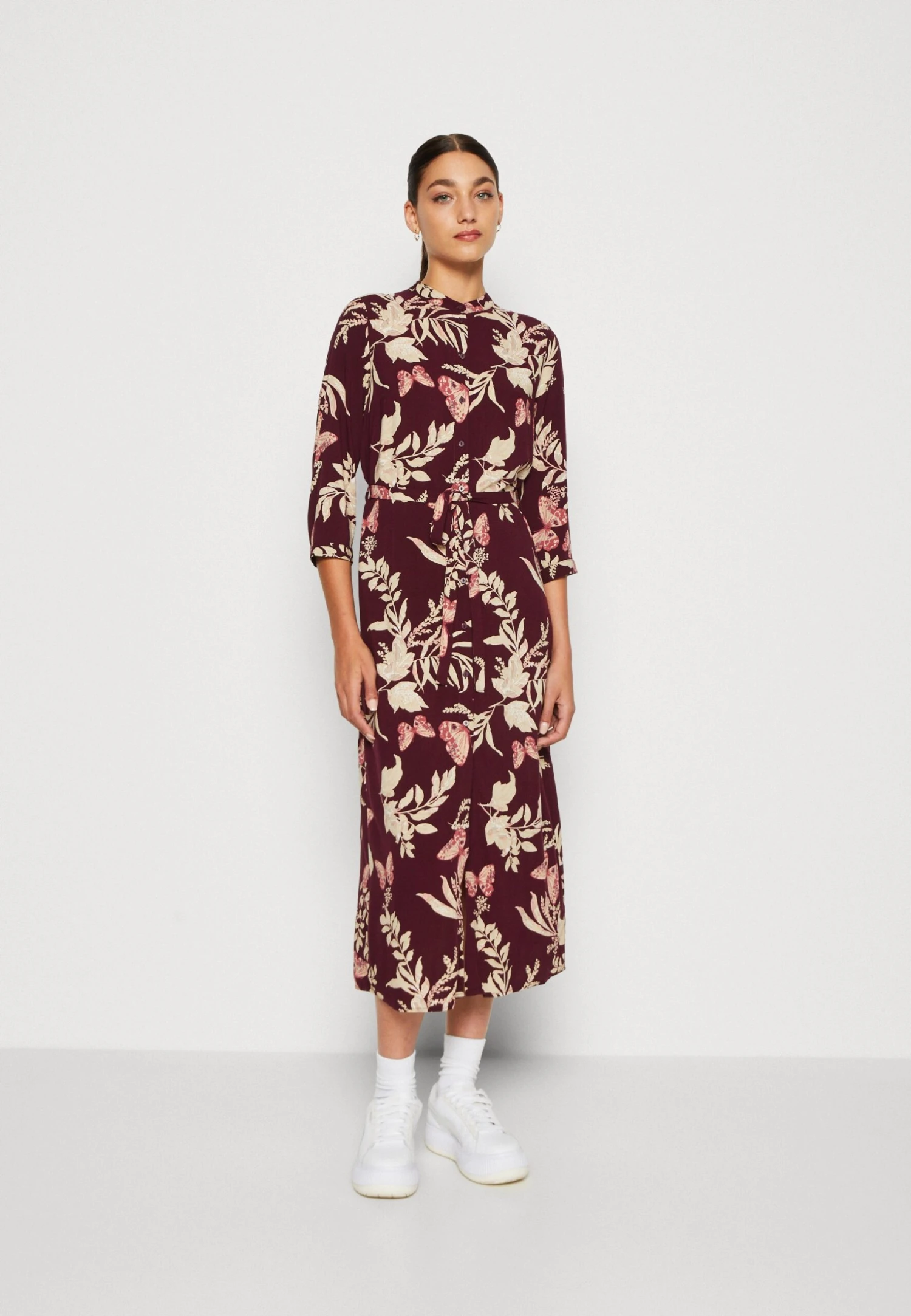Vero Moda Vmeasy 3/4 Long Shirt Dress - Blousejurk - Winetasting 3 Vero Moda Vmeasy 3/4 Long Shirt Dress - Blousejurk - Winetasting