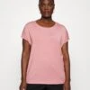 Vero Moda Curve Vmaya Plain - T-Shirt Basic - Ash Rose