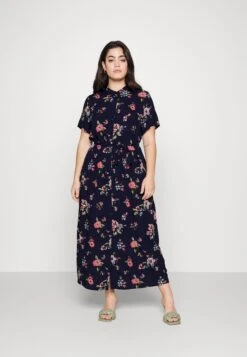 Vero Moda Curve Vmeasy Long - Blousejurk - Darkblue
