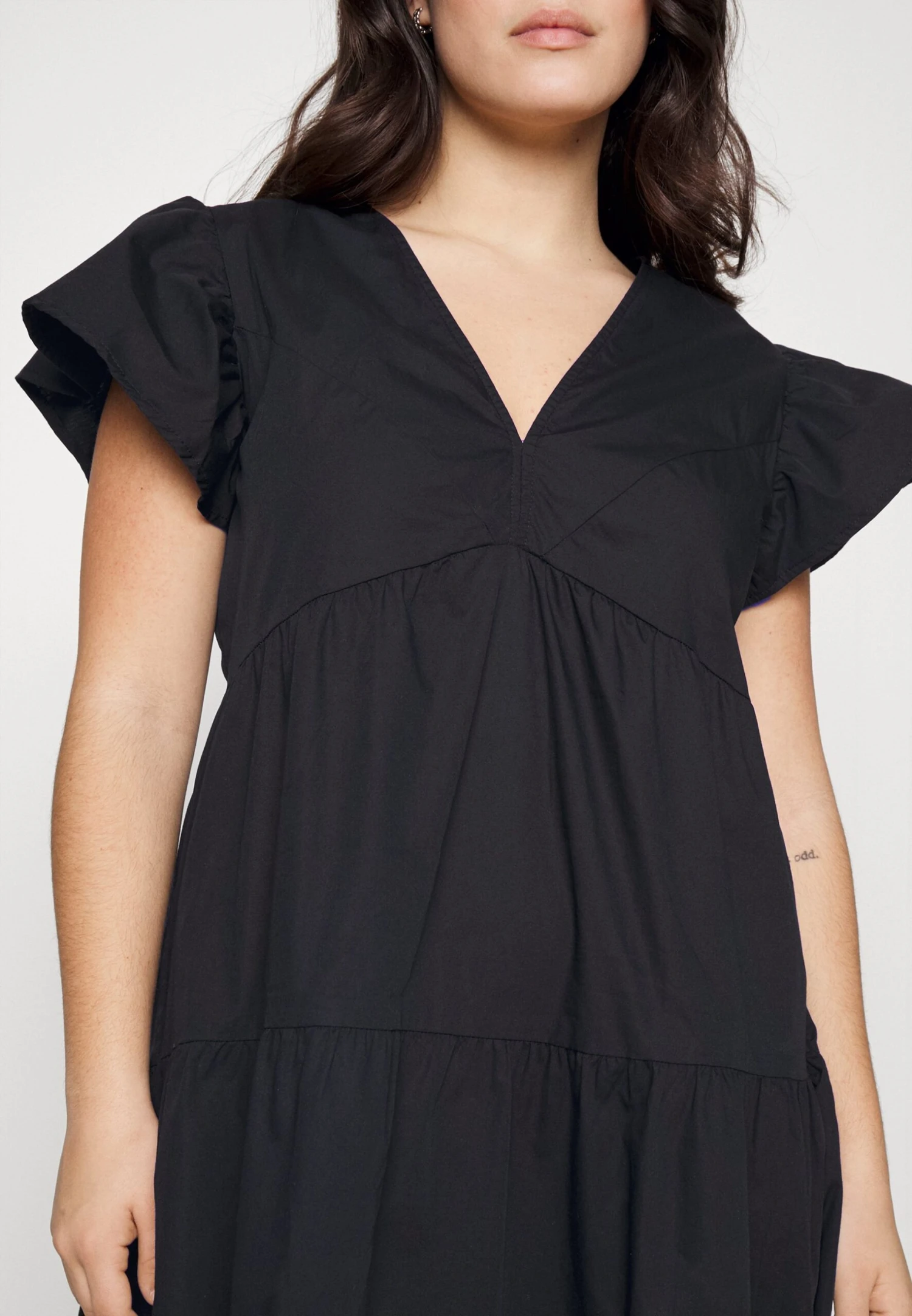 Vero Moda Curve Vmjarlotte Calf Slit Dress - Jurk - Black 8 Vero Moda Curve Vmjarlotte Calf Slit Dress - Jurk - Black - Afbeelding 6