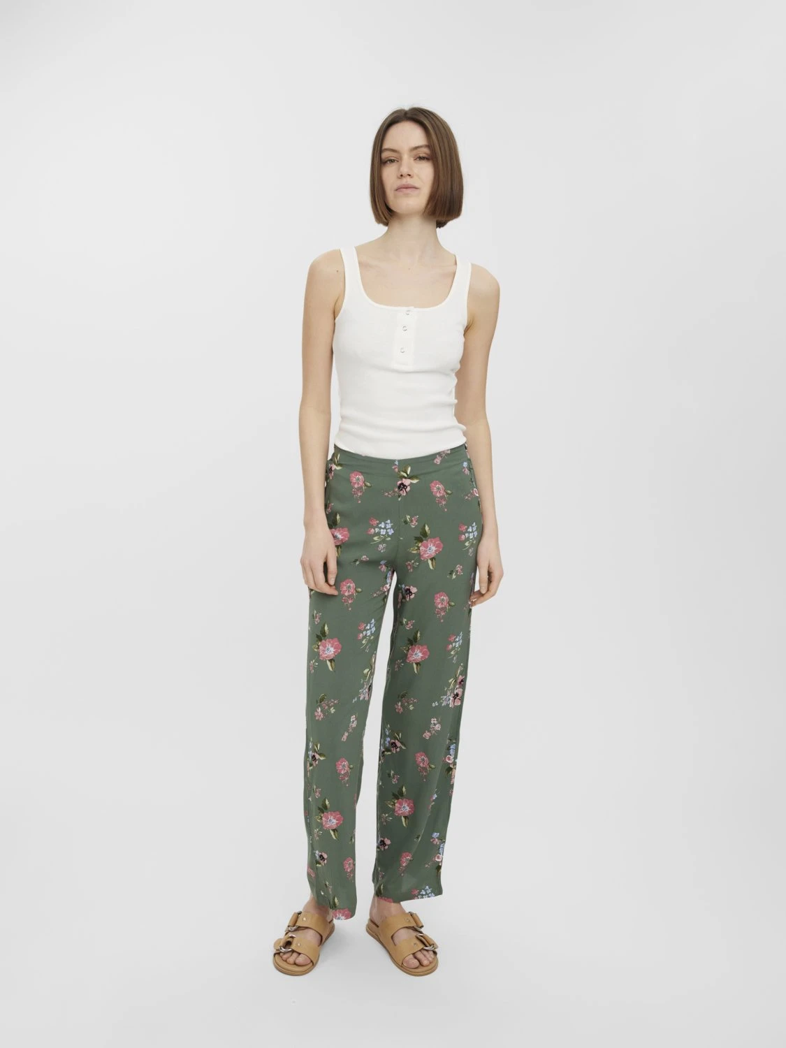 Vero Moda Tall Vmeasy Wide Pants - Broek - Laurel Wreath/Freya 4 Vero Moda Tall Vmeasy Wide Pants - Broek - Laurel Wreath/Freya - Afbeelding 2