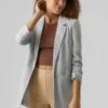 Vero Moda Vmrica Long Blazer - Halflange Jas - Light Grey Melange -Vero Moda Winkel b09c53a114374a2db52301112e600c28