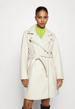 Vero Moda Petite Vmpop Biker Coat - Mantel - Oatmeal Melange