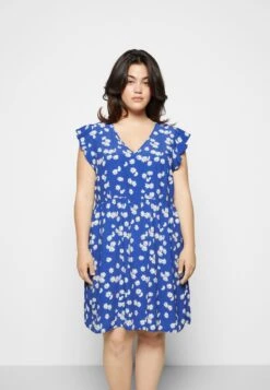 Vero Moda Curve Vmcatch Short Dress - Jurk - Dazzling Blue -Vero Moda Winkel b2acfb42cb5f47809ddc4fa234d7849c