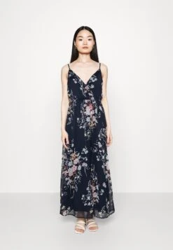 Vero Moda Petite Vmwonda Wrap Dress - Maxi-Jurk - Night Sky/Beautiful Blue