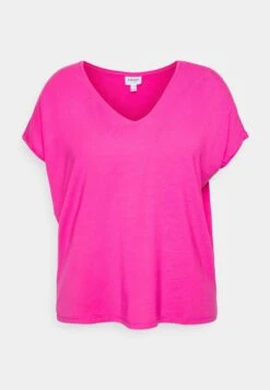 Vero Moda Curve Vmaya Ss V-Neck Vma Noos Curve - T-Shirt Basic - Pink Yarrow -Vero Moda Winkel b4298872db3447bc8b97eb510c37c7d5