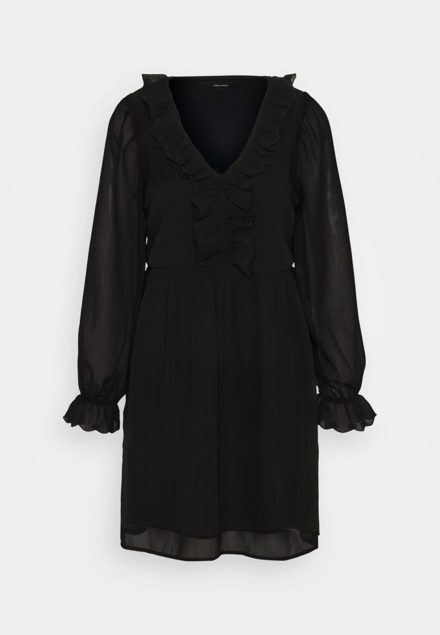 Vero Moda Vmnola V-Neck Short Dress - Jurk - Black 7 Vero Moda Vmnola V-Neck Short Dress - Jurk - Black - Afbeelding 5