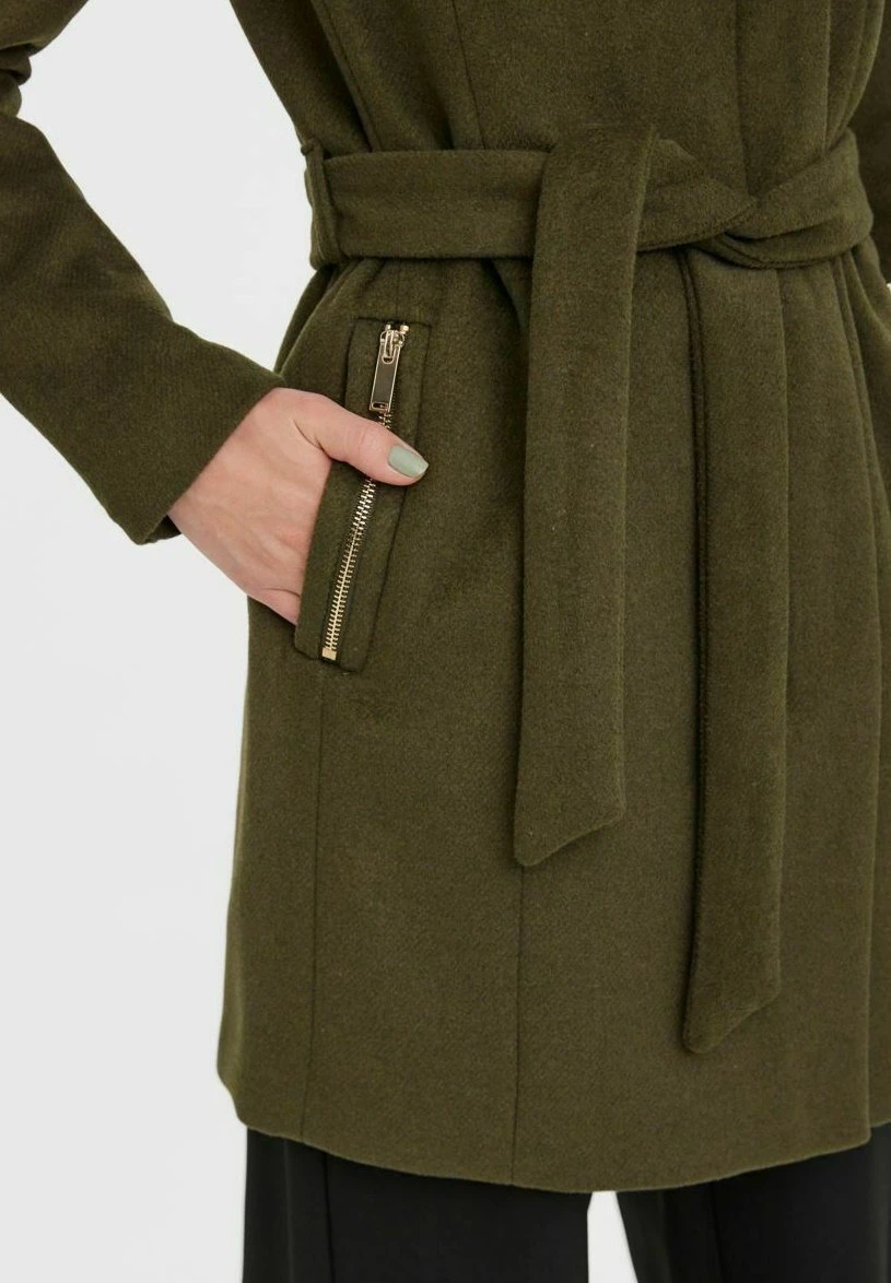 Vero Moda Vmtwodope Belt Jacket - Halflange Jas - Ivy Green 6 Vero Moda Vmtwodope Belt Jacket - Halflange Jas - Ivy Green - Afbeelding 4