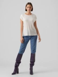 Vero Moda Vmava Plain Ss Gajrs Noos - T-Shirt Basic - Snow White -Vero Moda Winkel bd53506505bc49f5942681b6b8458428