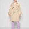 Vero Moda Curve Vmpernillemie Long - Trenchcoat - Irish Cream