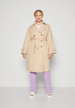 Vero Moda Curve Vmpernillemie Long - Trenchcoat - Irish Cream