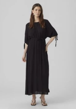 Vero Moda Vmmenny 2/4 Calf Dress - Maxi-Jurk - Black Solid