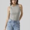 Vero Moda Top - Light Grey Melange