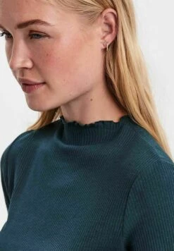 Vero Moda Vmvio L S High NeckGa Noos - Longsleeve - Evergreen -Vero Moda Winkel c0f4346f2f94433b9eddef273421ab3a