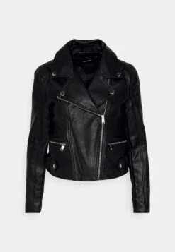 Vero Moda Petite Nicole Short Coated - Imitatieleren Jas - Black -Vero Moda Winkel c143e12afbe14e2093214718d509f5e9