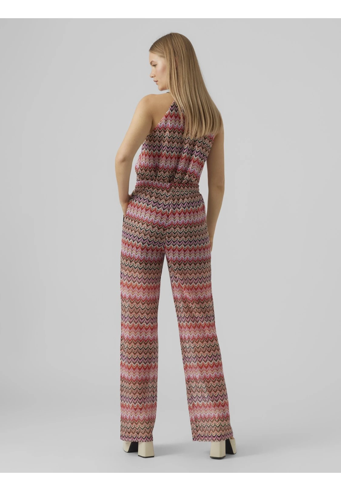 Vero Moda Tall Vmdicte Wide Pant - Broek - Bon Bon/Navy Blue/Snow White 5 Vero Moda Tall Vmdicte Wide Pant - Broek - Bon Bon/Navy Blue/Snow White - Afbeelding 3